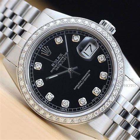 rolex two tone black face